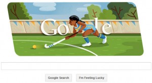 London 2012 Hockey google doodle