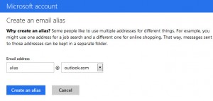 outlook alias
