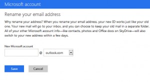 outlook rename