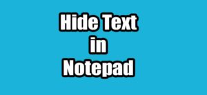 Read more about the article How To Hide Text In Notepad