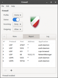 Gufw firewall как настроить