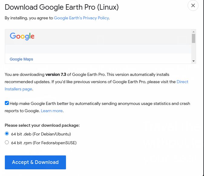 google earth pro installer