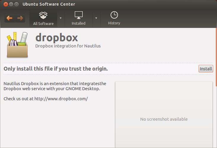 install dropbox ubuntu