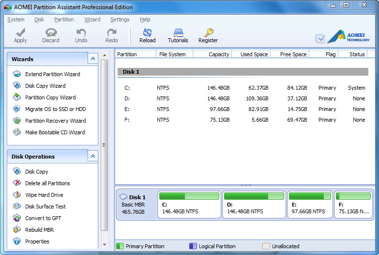 aomei partition assistant pro edition 5.5 free download