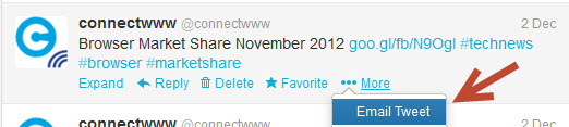 Email Tweets Directly From Twitter’s Website | CONNECTwww.com
