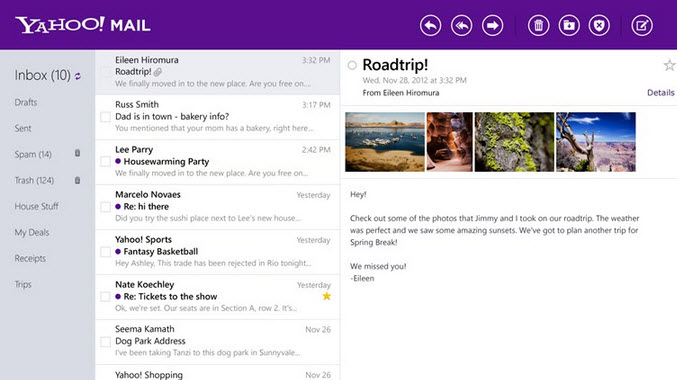 Yahoo mail for windows8