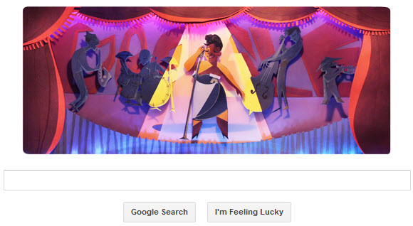 Ella Fitzgerald's 96th birthday google doodle