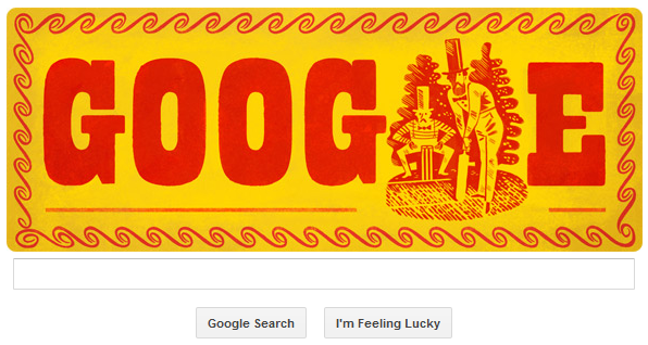 John Wisden's 187th birthday google doodle