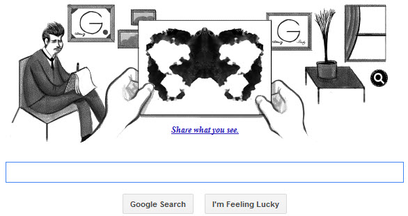Hermann Rorschach 129th birthday google doodle