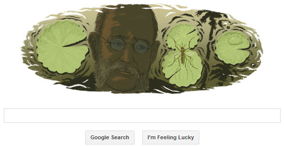 Carlos Juan Finlay's 180th birthday google doodle