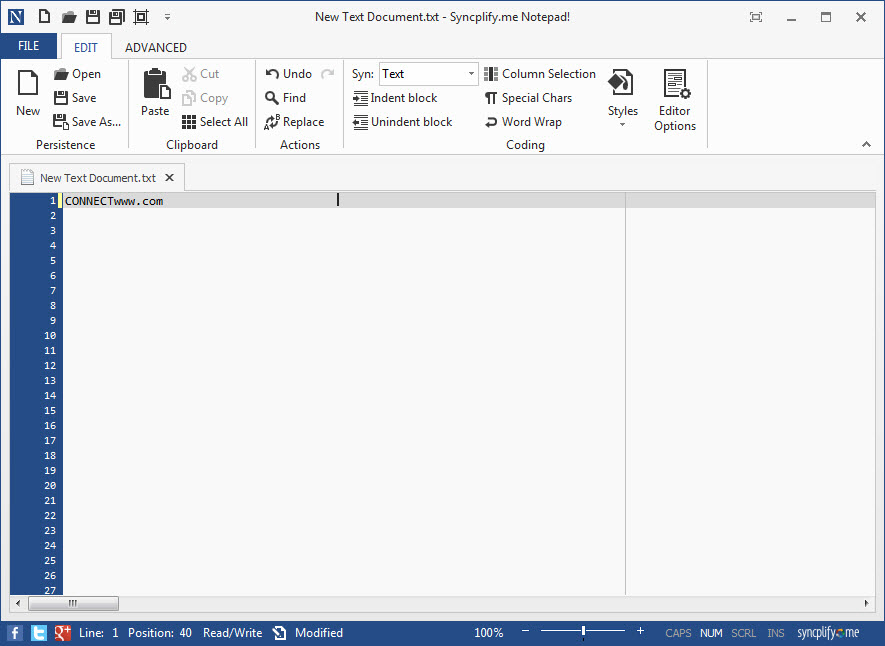 Syncplify.me Notepad!