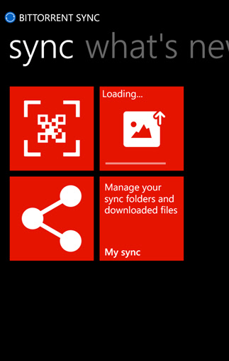 BitTorrent Sync for Windows phone