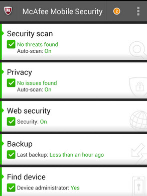 free mcafee antivirus for android