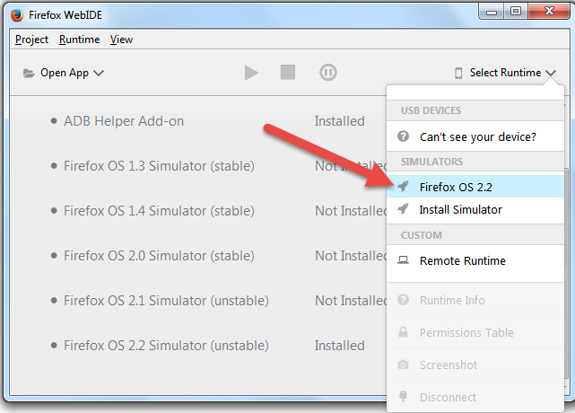 how to install firefox os simulator on firefox 45.0