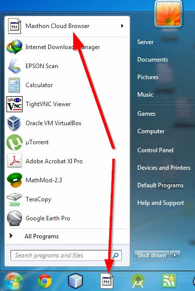 quiterss context menu