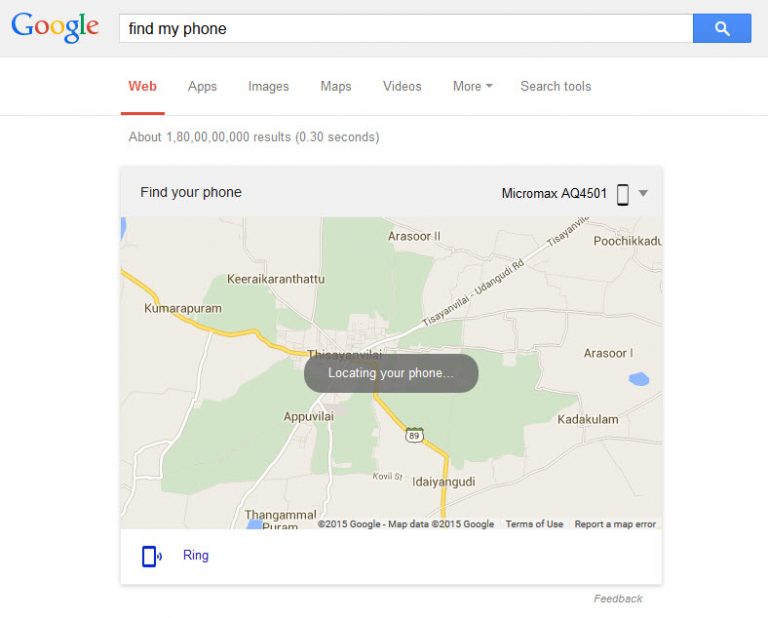 locate my phone google