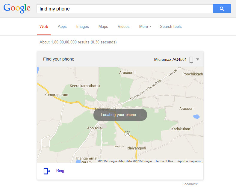 find my phone google account