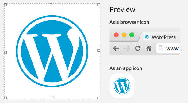 Wordpress site icons
