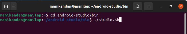 Android Studio command