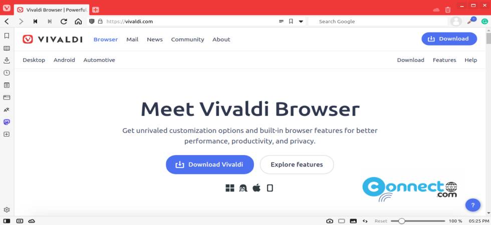 instal Vivaldi браузер 6.4.3160.42 free
