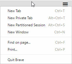 brave menu