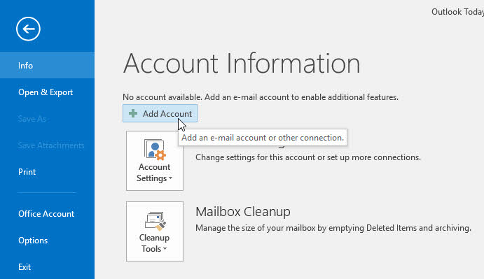 microsoft outlook business account