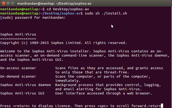 remove sophos antivirus mac terminal command line