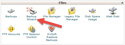 cpanel backup wizard