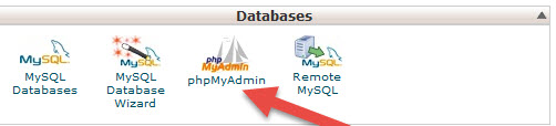 cpanel phpmyadmin