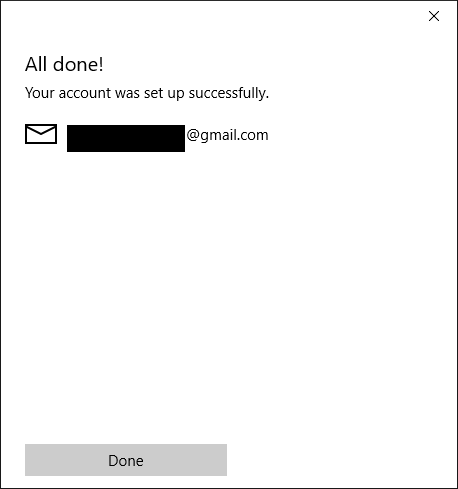 mail app gmail successful