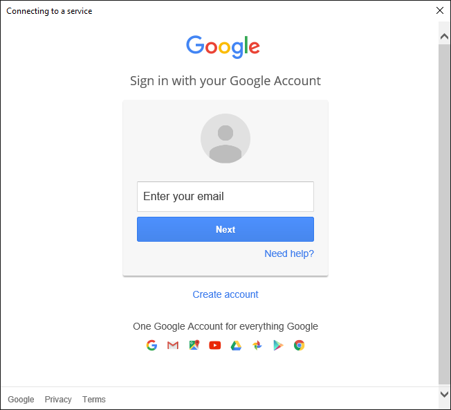 mail app google account setup