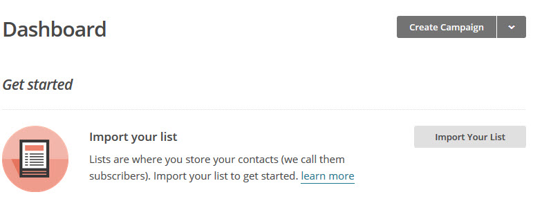 mailchimp import your list