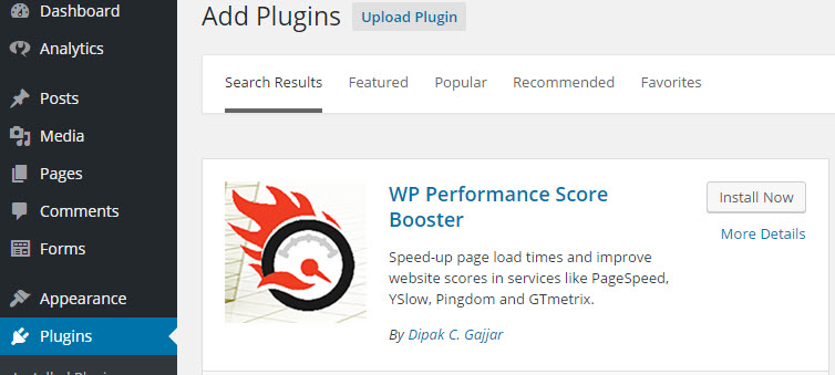 WP Performance Score Booster