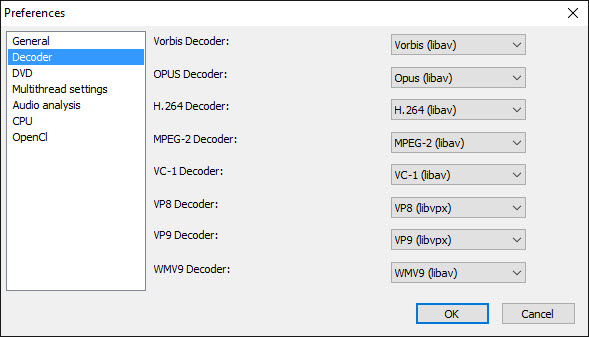 XMedia Recode decoder