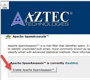 apache spamassassin spam score