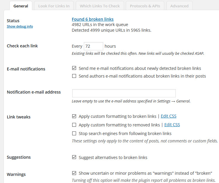 broken link checker settings (2)