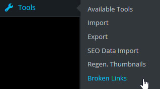 broken link menu
