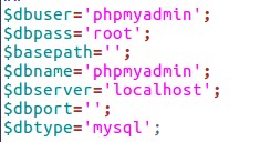 phpmyadmin username and password on ubunut