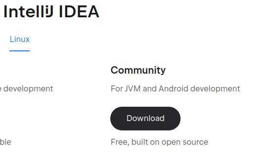 download IntelliJ IDEA Community Edition