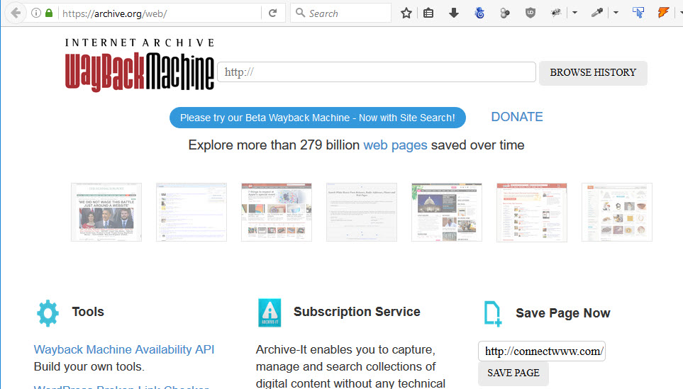 How To Add Your Website Page To The Wayback Machine Connectwww Com