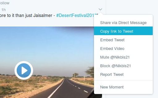 copy twitter video link