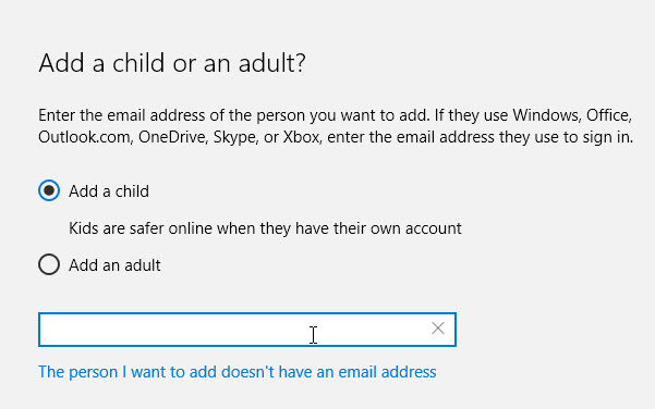 how to change my microsoft account child age to adult