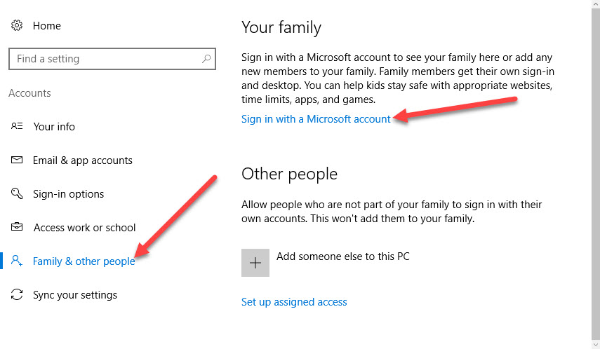 how can i change my childs microsoft account to an adult