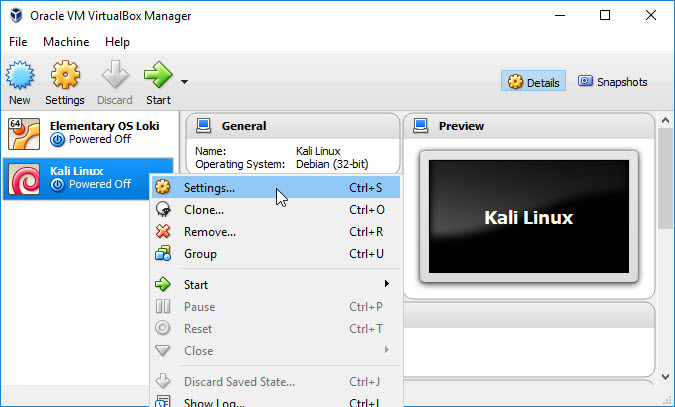 how to get root access in kali linux virtualbox