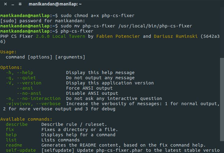 How to fix PHP CS Fixer errors in Atom code editor on Ubuntu