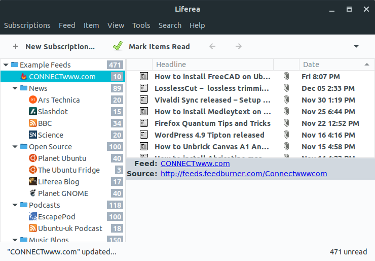 Read more about the article How to install Liferea feed reader on Ubuntu – Best RSS feed reader and news aggregator for Linux