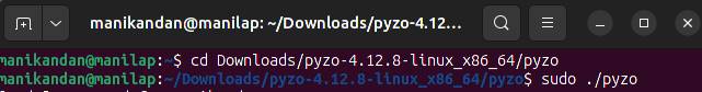 Pyzo Python IDE run command
