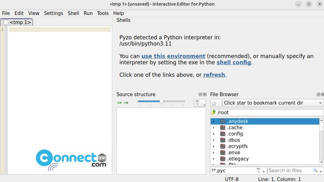 Pyzo Python IDE