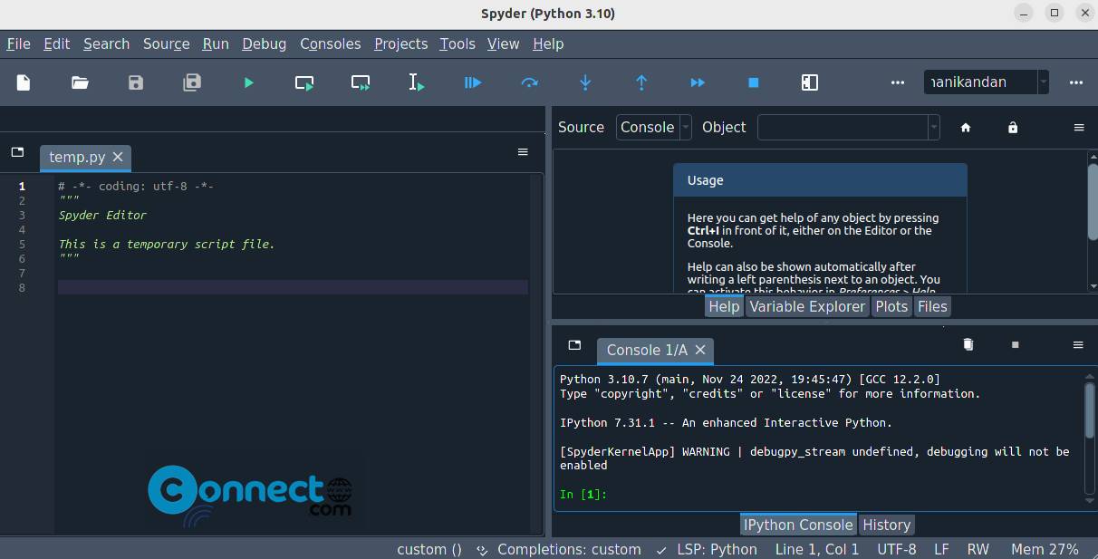 Spyder python IDE