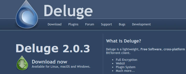 deluge torrent downloader